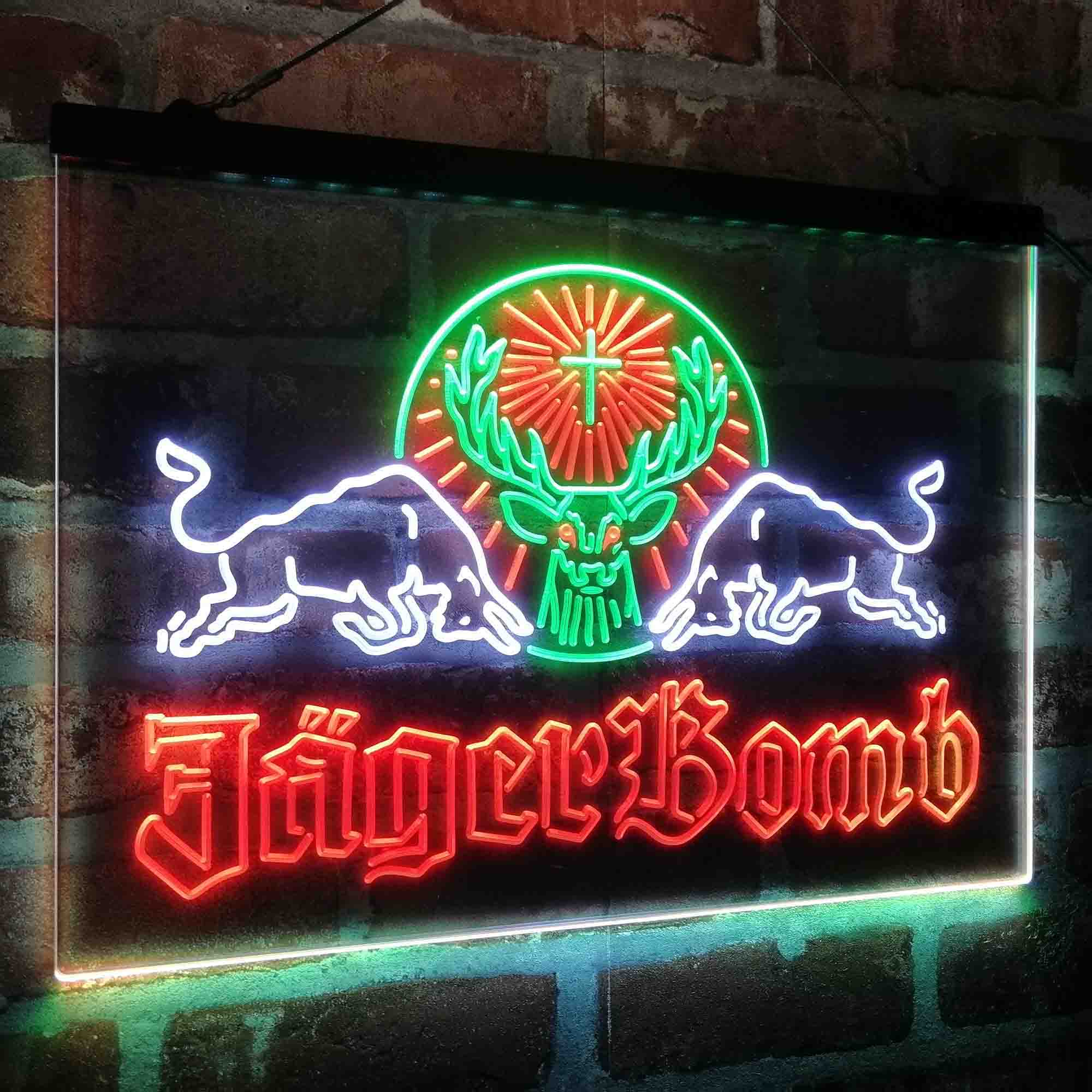 JaGerbomb Bull Shot Neon LED Sign - Newest 3 Colors