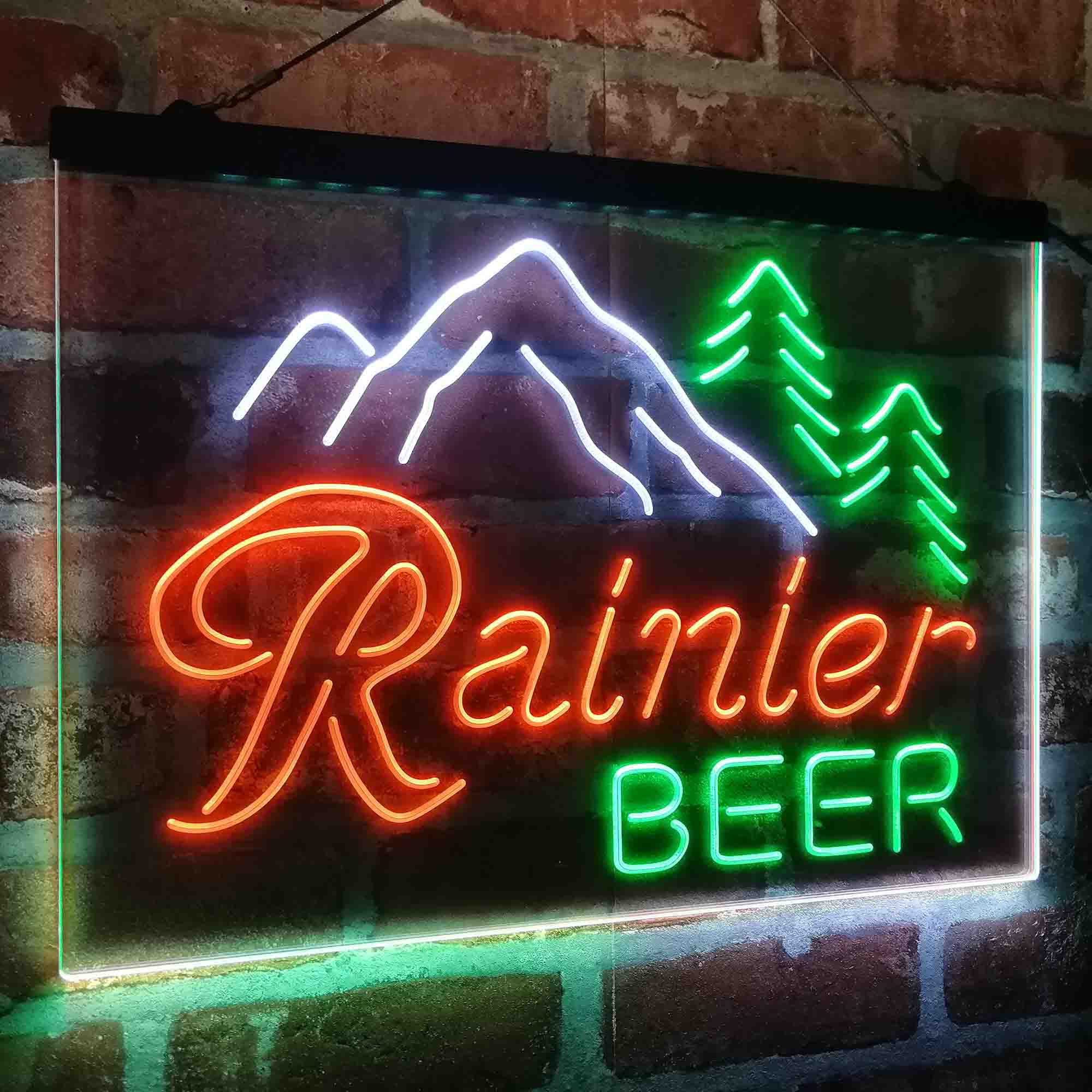 Rainier Beer Club Mountain Room Neon LED Sign - Newest 3 Colors