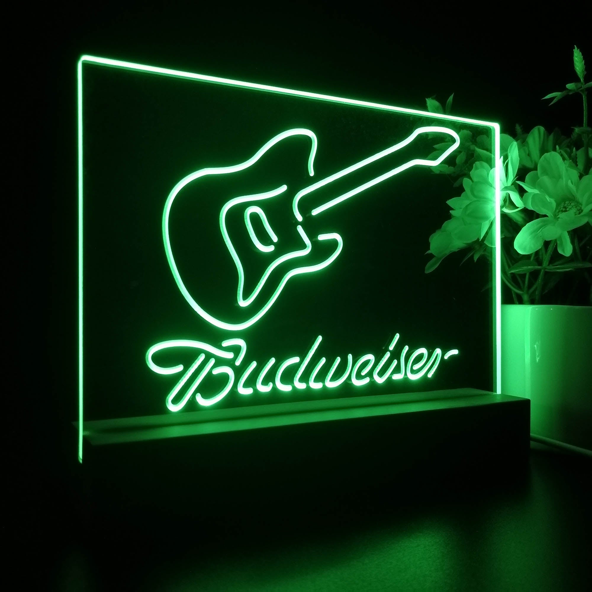 neon guitar lamp