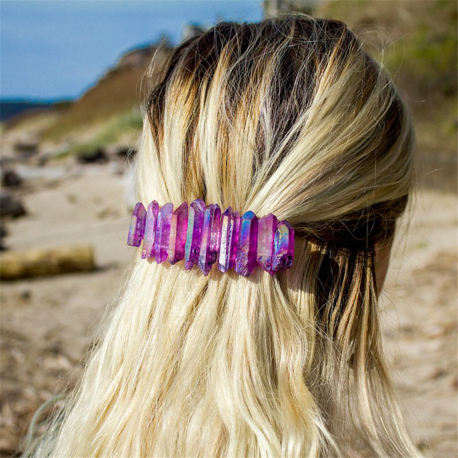 natural crystal hair comb