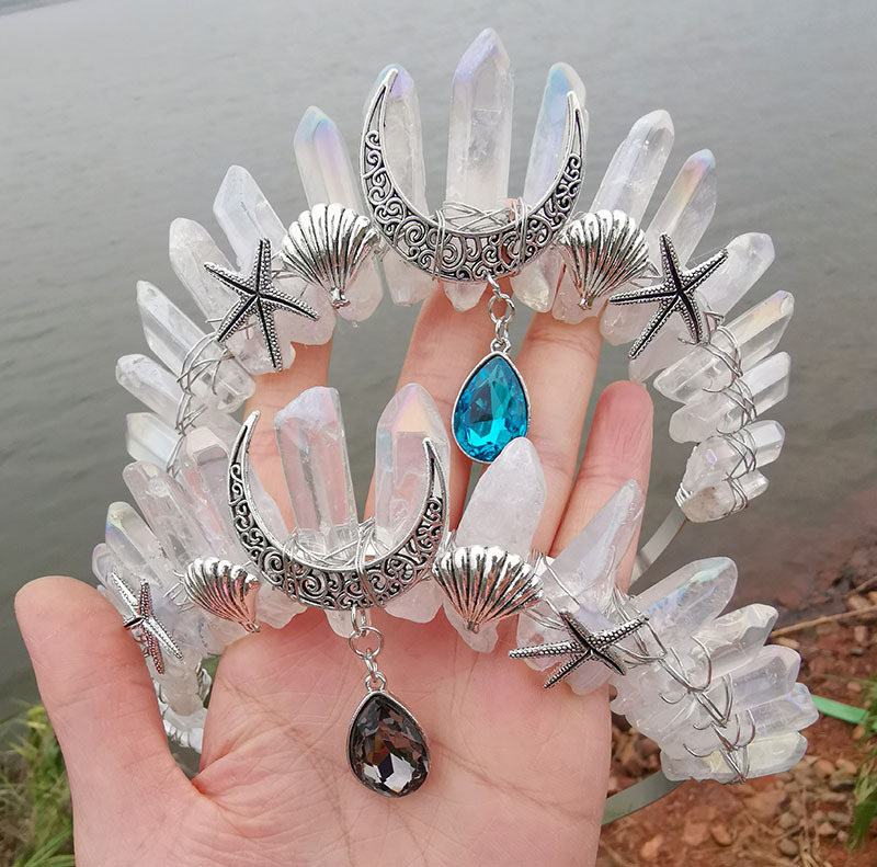Clear Crystal Mermaid Crown