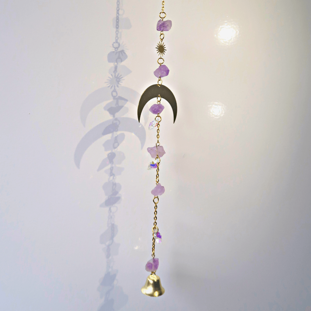 Crystal Suncatcher Moon Bell – Small