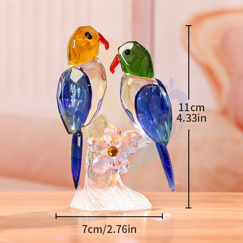 Crystal Birds Figurines Collectibles Art