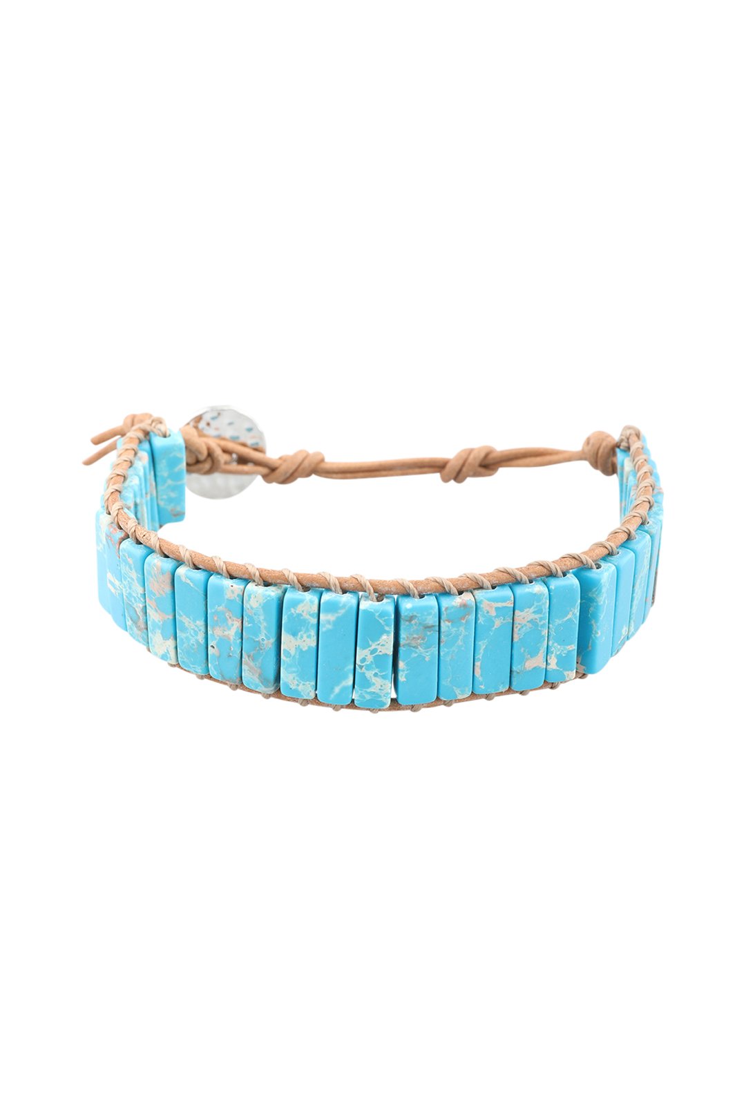Magnesite Brick Wrap Bracelet