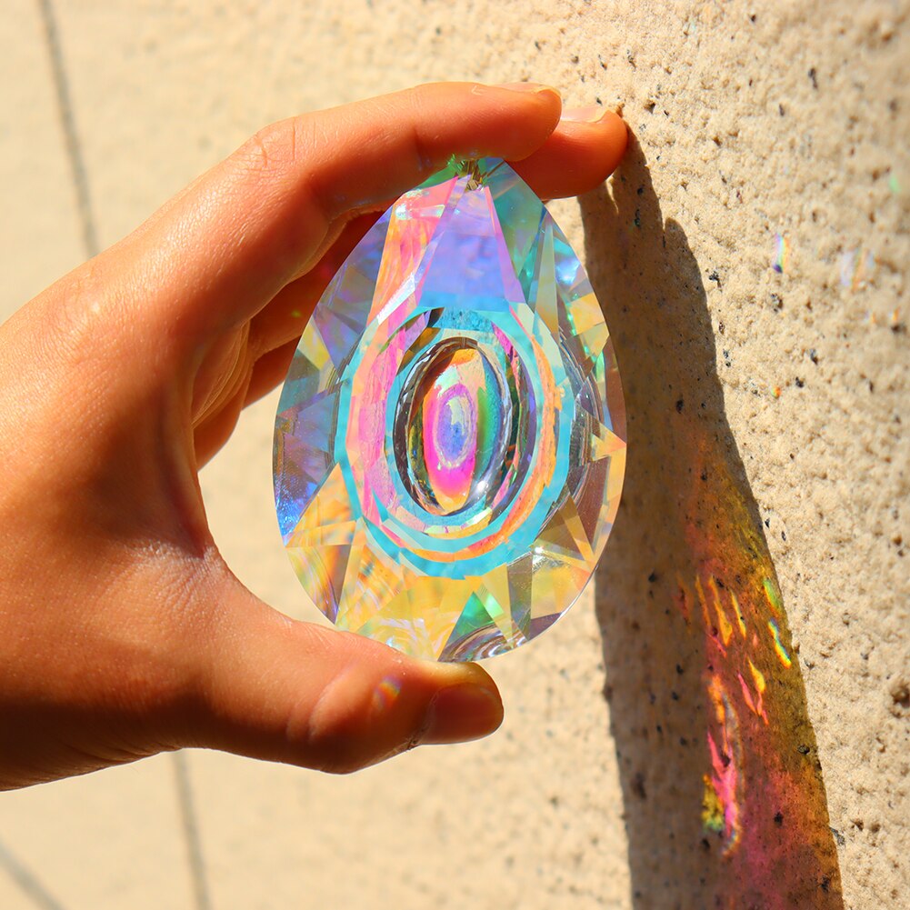 Hanging Crystals Prism Sun Catchers Rainbow Maker Chandelier Crystal Pendant Drops