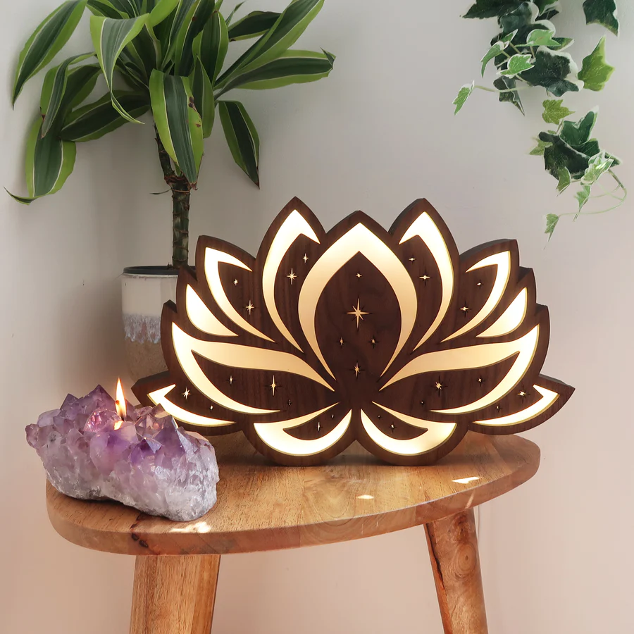 Lotus Flower Lamp, Night Light, Lotus Flower Art