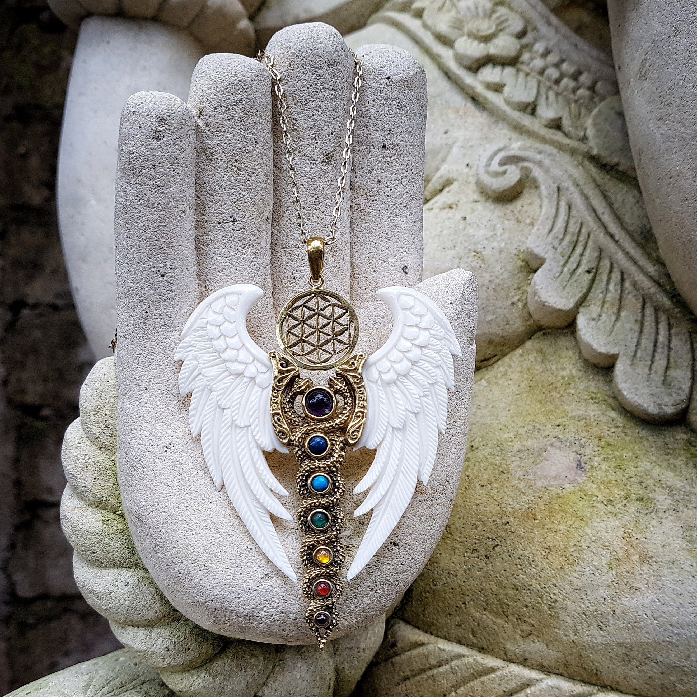 Kundalini Priestess Wings Pendant