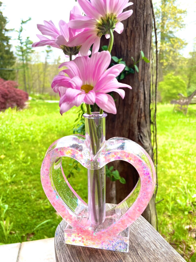 Crystal Heart Shaped Propagation Vase 