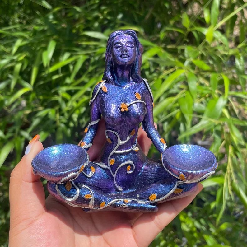 Earth Goddess crystal Sphere Stand