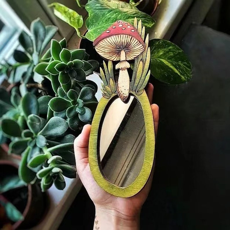 Handmade Mushroom Magic Mirror