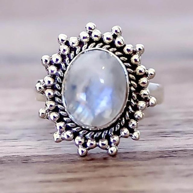Vintage Moonstone Gemstones Ring