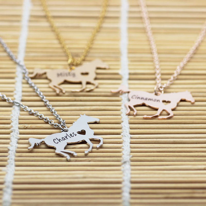 Beautiful Customized Horse Name Necklace