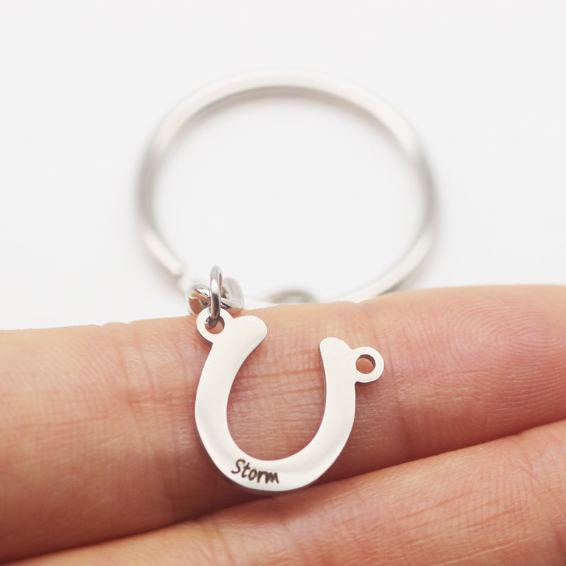 Beautiful Customize Horseshoe Keychain