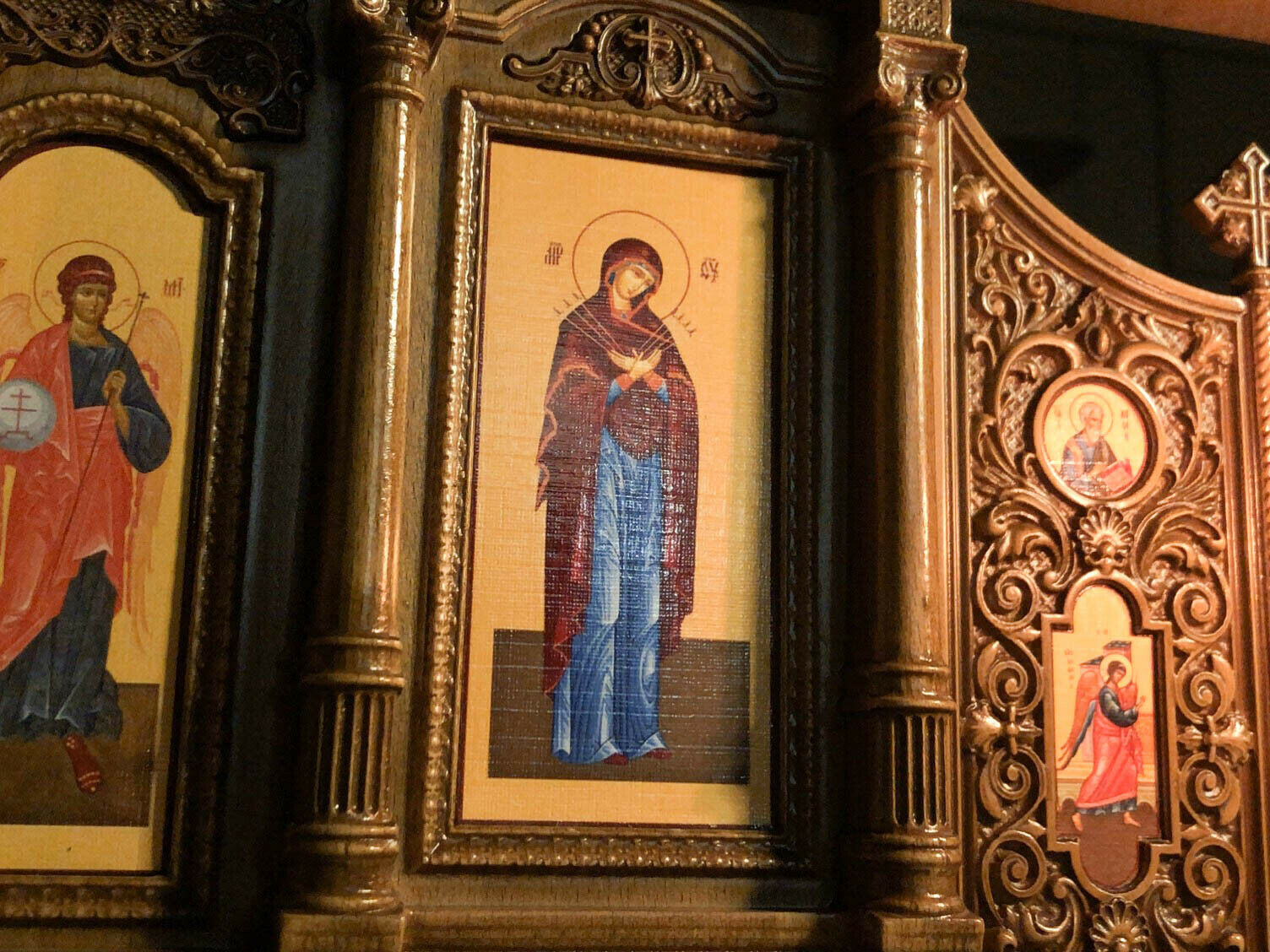 图片 91 - 23&#034; 家庭 iconostasis 文艺复兴时期风格祈祷角落家用雄辩宗教礼品
