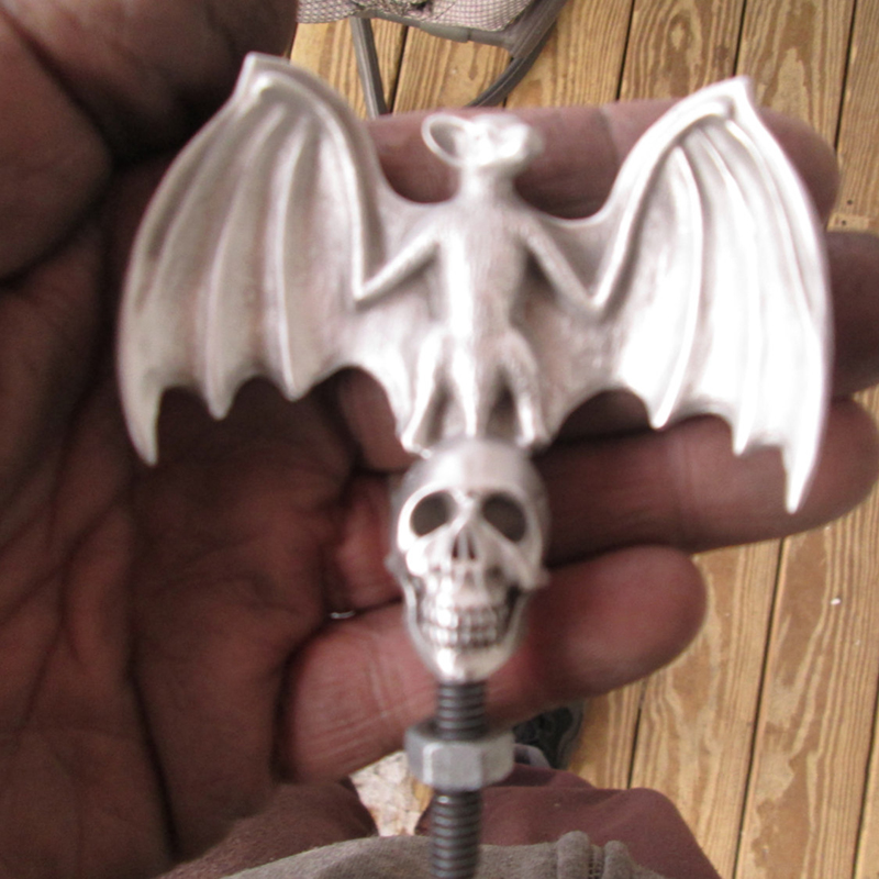 Rare Bat On SkullCar Hood Ornament