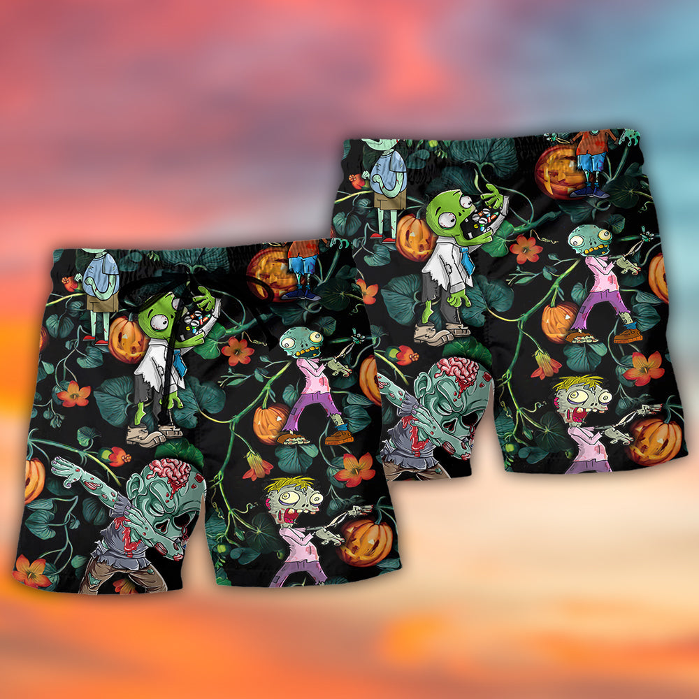 Halloween Zombie Tropical Pumpkin Scary - Beach Short