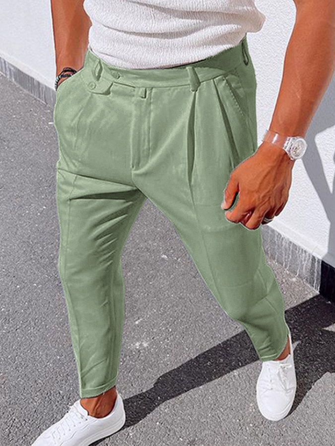Men's Casual Green Pants