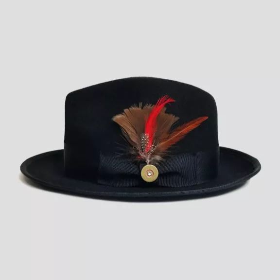 Trilby Fedora – Black [Fast shipping and box packing]