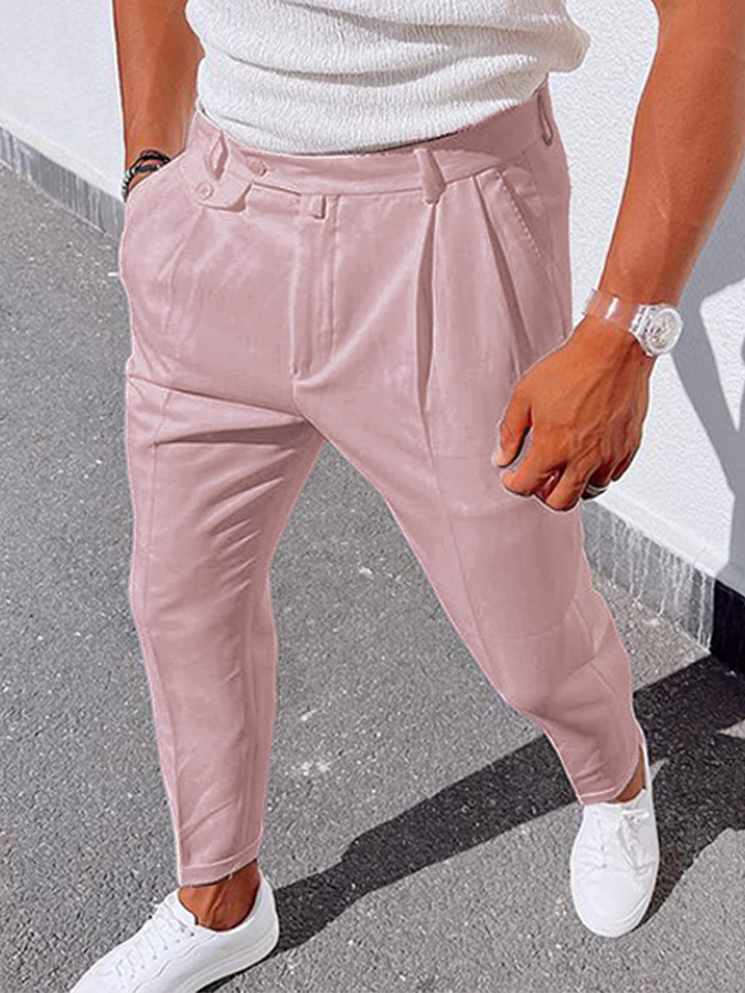 Men's Casual Flesh Pink Pants