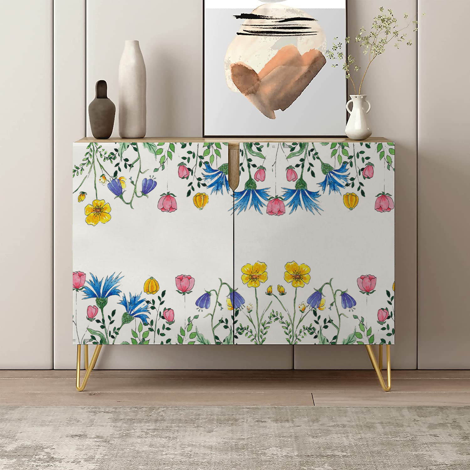 Floral Furniture Sticker