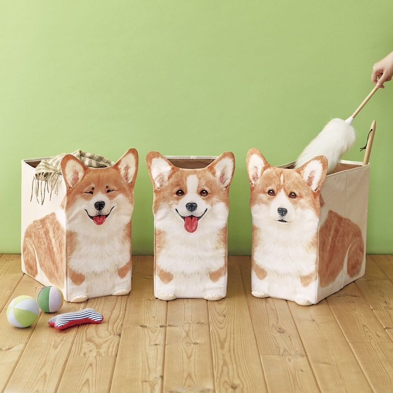 Personalized Foldable Storage Basket with Cute Dog Shiba Inu