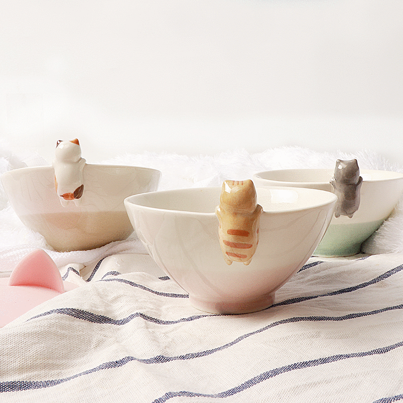 Cute Cat Ceramic Bowl