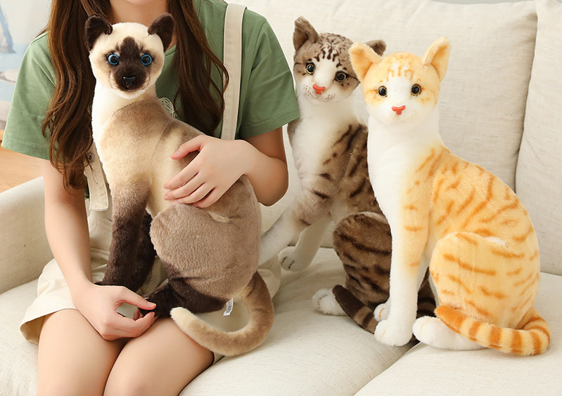 Cute Cats Sleeping Pillow Plush Toys Home Decor