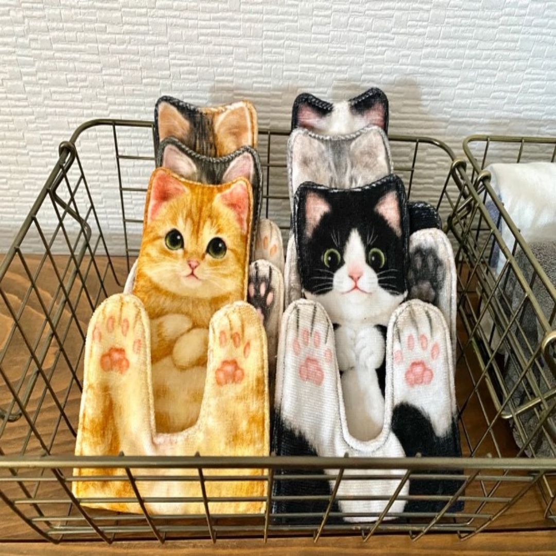Cute Little Cat Hand Towel for Kitchen Bathroom for Cat Lover