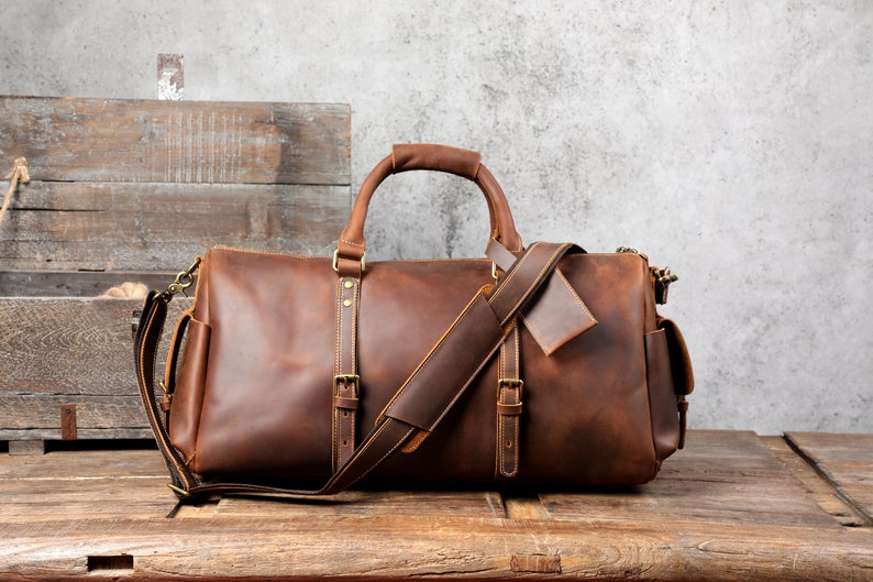 Custom Leather Duffel Bag
