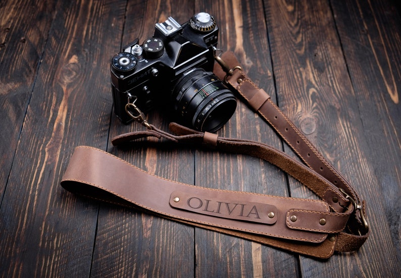 Custom Camera Strap Personalized Camera Strap Vintage Camera Strap personalized camera straps strap leather brown camera Gift