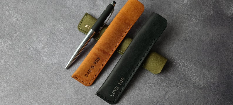 Custom Leather Pen Case