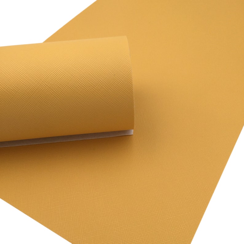 HONEY GOLD SAFFIANO Faux Leather Sheets, Saffiano Texture