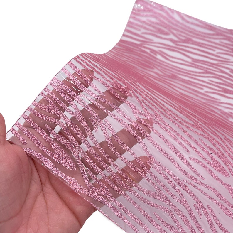 Pink Glitter Zebra Jelly Sheets, Jelly Material