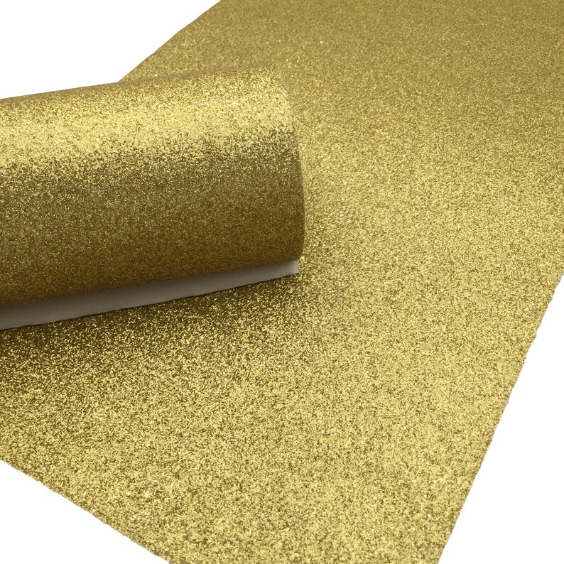 GOLD Fine Glitter Faux Leather Sheet, Glitter Sheets