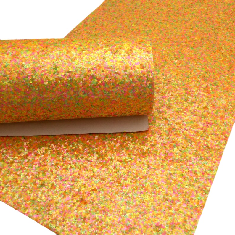 TROPIC ORANGE FLAT Glitter Canvas Sheets