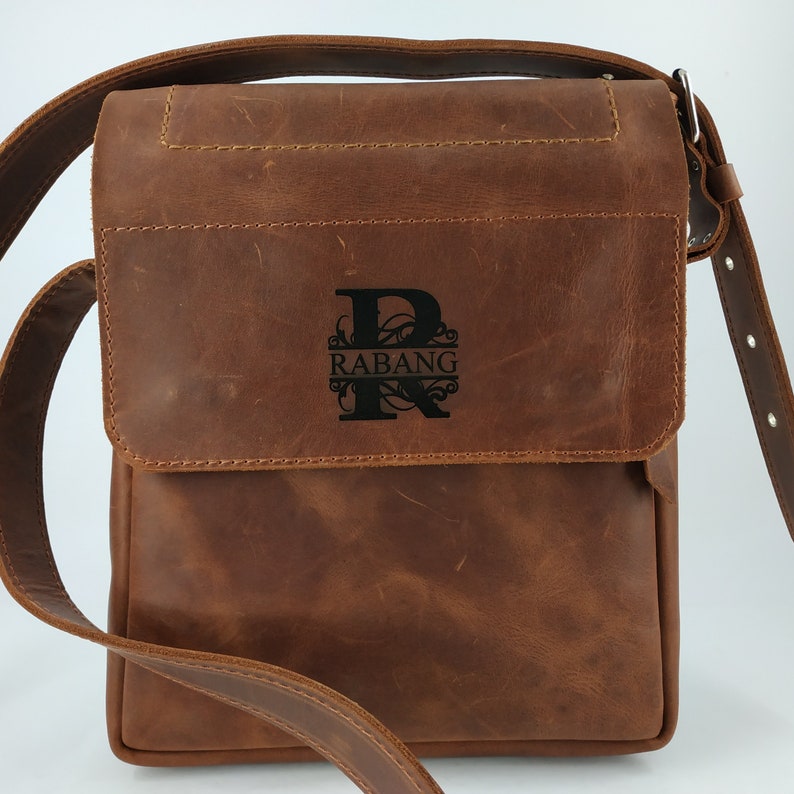 Custom Leather shoulder bag, Laptop leather Bag