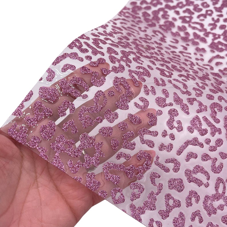 Lilac Glitter Leopard Jelly Sheets, Jelly Material