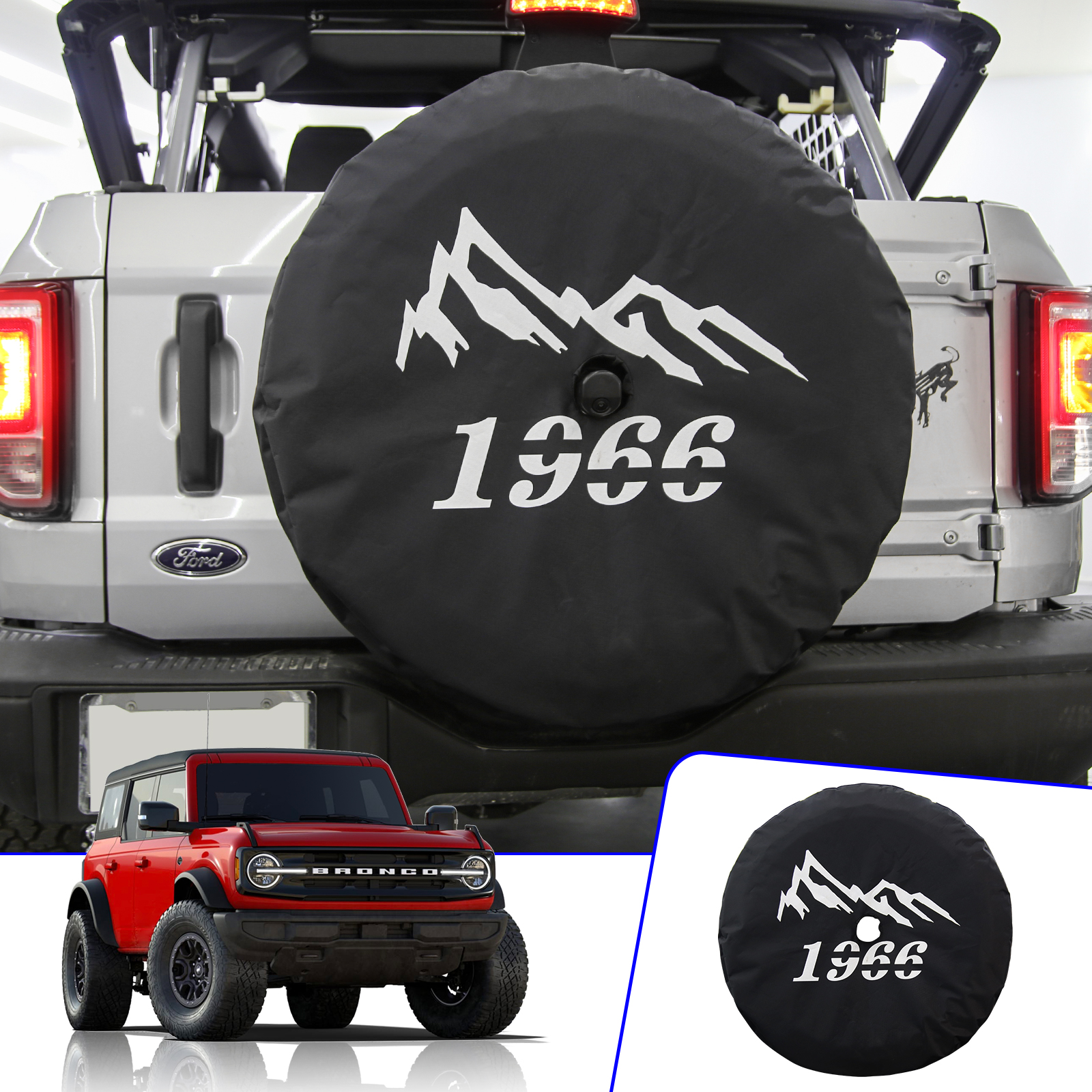 Xipex 2021 2022 Ford Bronco 2/4-Door 32 Inch Spare Tire Cover