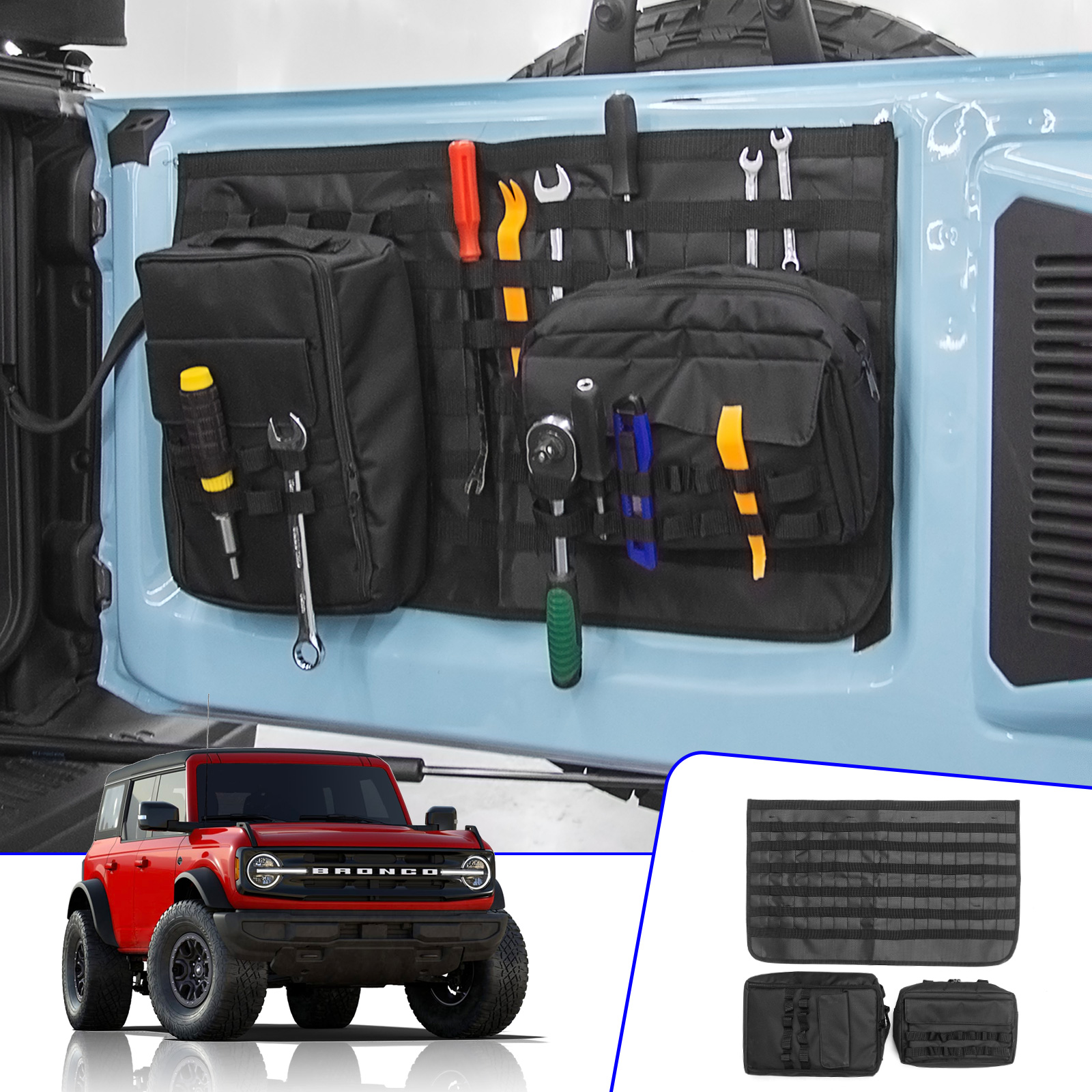 Xipex 2021 2022 Ford Bronco 2/4-Door Tailgate Storage Bag