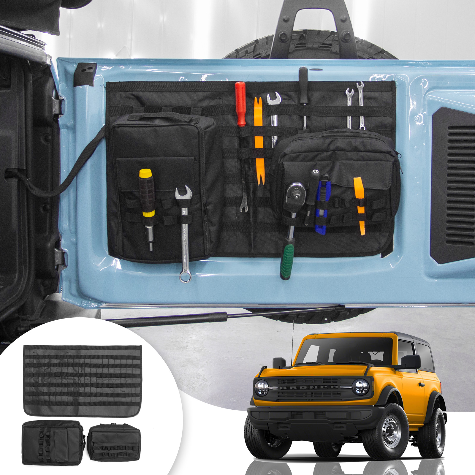 Xipex 2021 2022 Ford Bronco Gear Bags Tailgate Storage Organizer