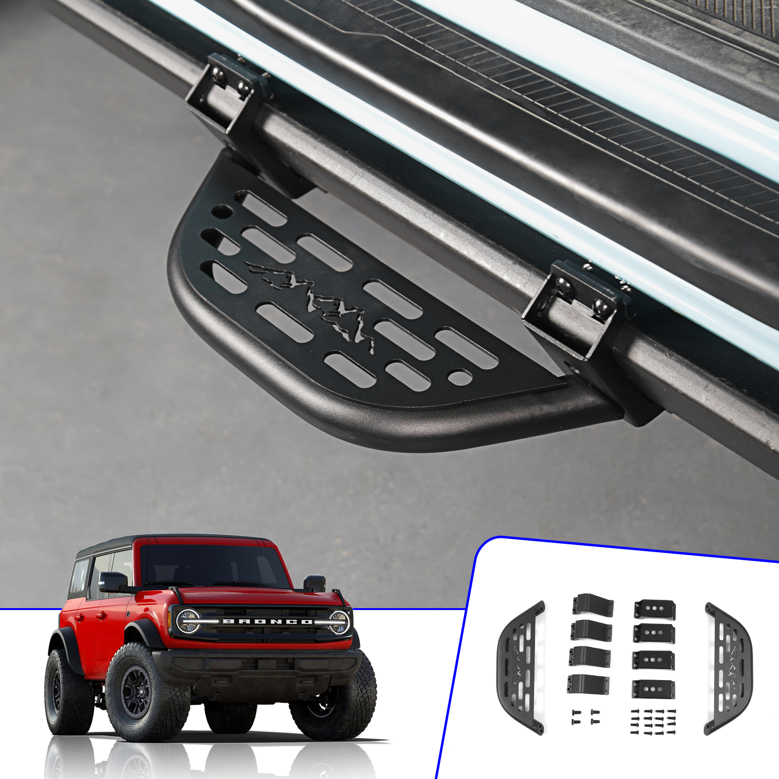 Xipex 2021 2022 2023 Ford Bronco 2/4-Door Running Boards Side Steps
