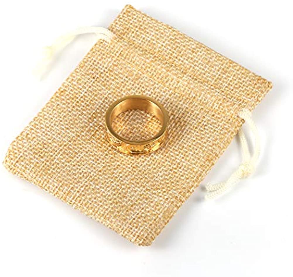 😄2Exquisite Stainless Steel Ring for Men Retro Male Index Finger Ring Band Religious Buddhism Lucky Jewelry