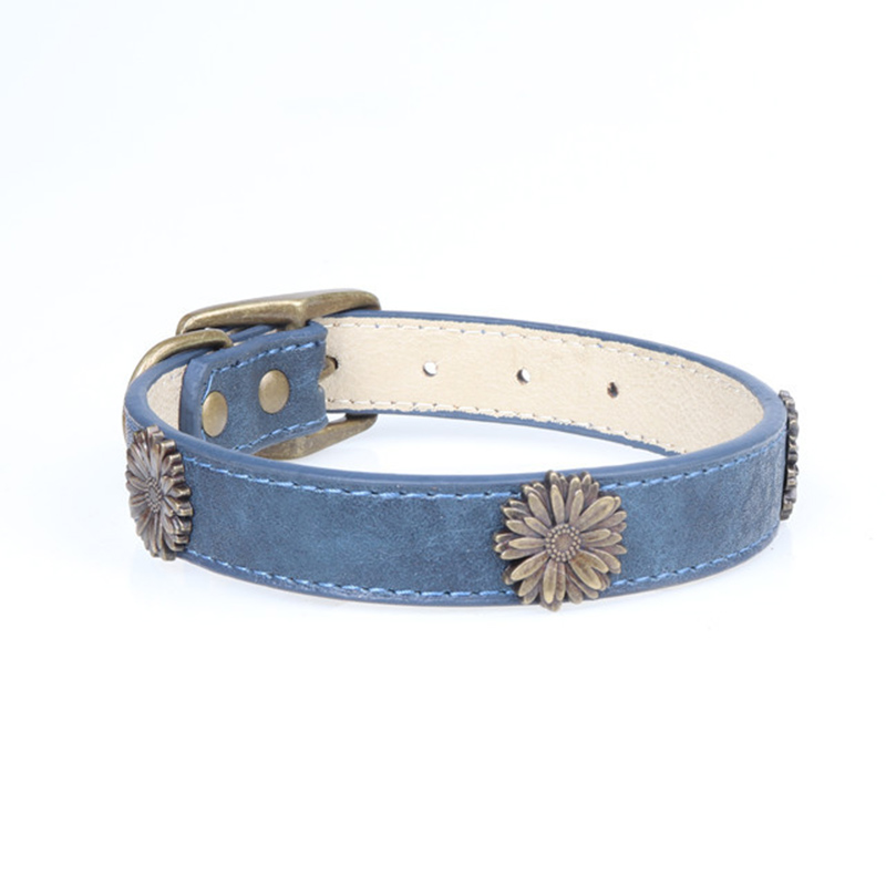 Leather Pet Collars for Medium or Large Dogs Adjustment Range 12 to 18