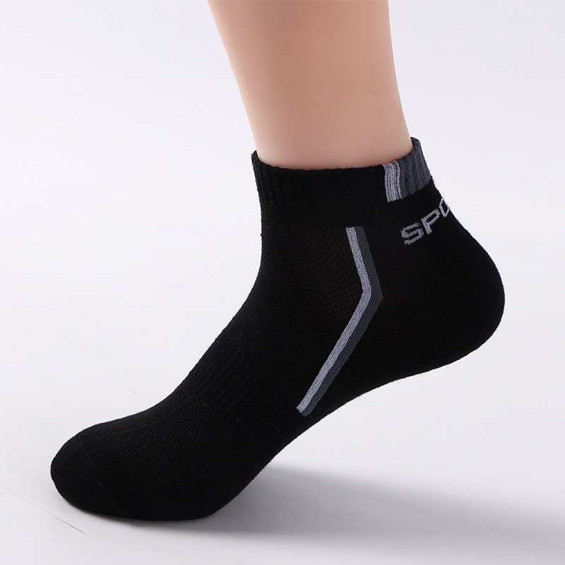 10 Pieces/Pack Men Cotton Socks Breathable Non-slip Summer Ankle Socks Women Mesh Boat Socks Men Short Socks Plus Size(EU39-46)