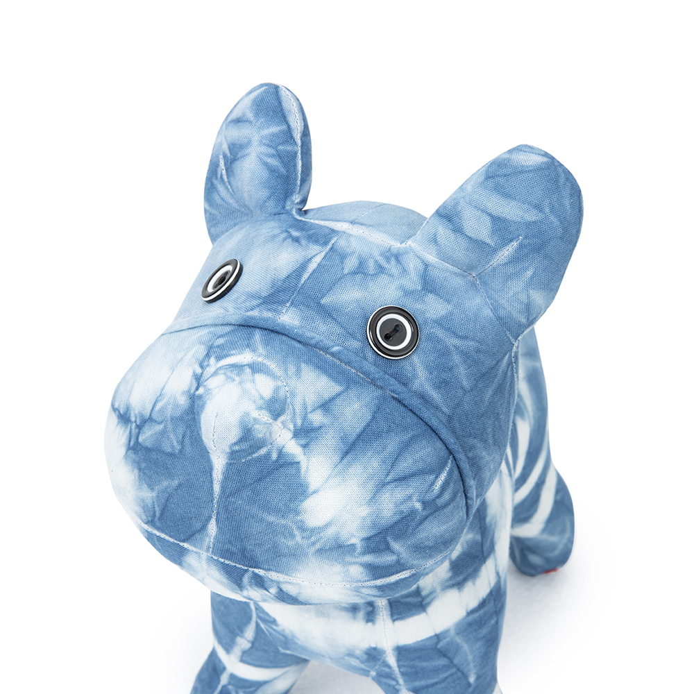 Plush Dolls with Botanical Tie-Dye in White and Blu