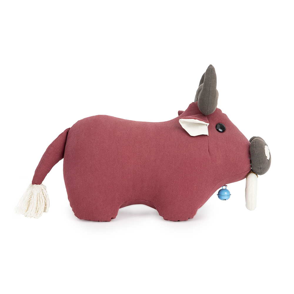 Baby Bison with a ring