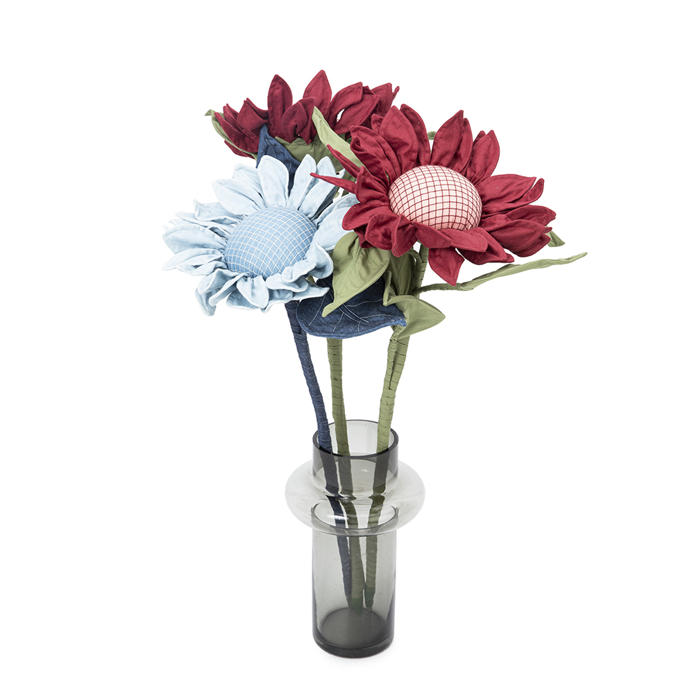 Handmade sunflower Simulation Flower Woven Diy Knitting Bouquet Finished Product 