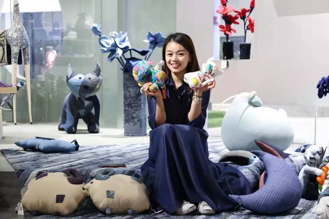 animal dolls and fabric flower 