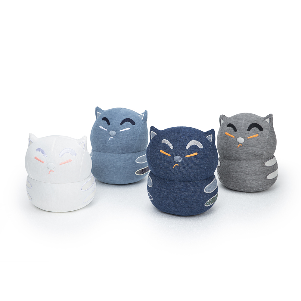 fat lovely mini cat soft toys handiwork-4 mini cats with 4 colors