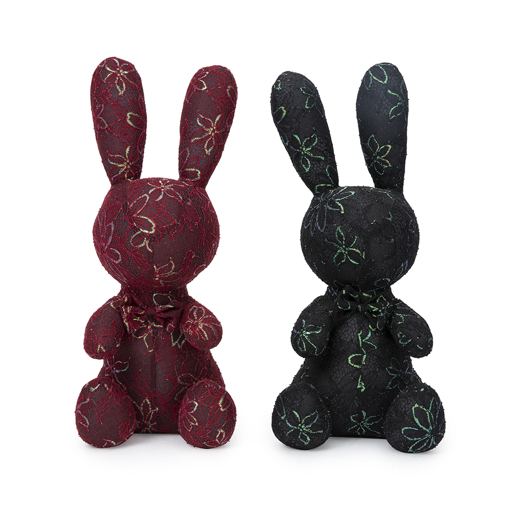 Vintage Elegance Handmade Lace Rabbit Plush Doll